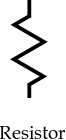 A jagged line representing an Ohmic resistor.